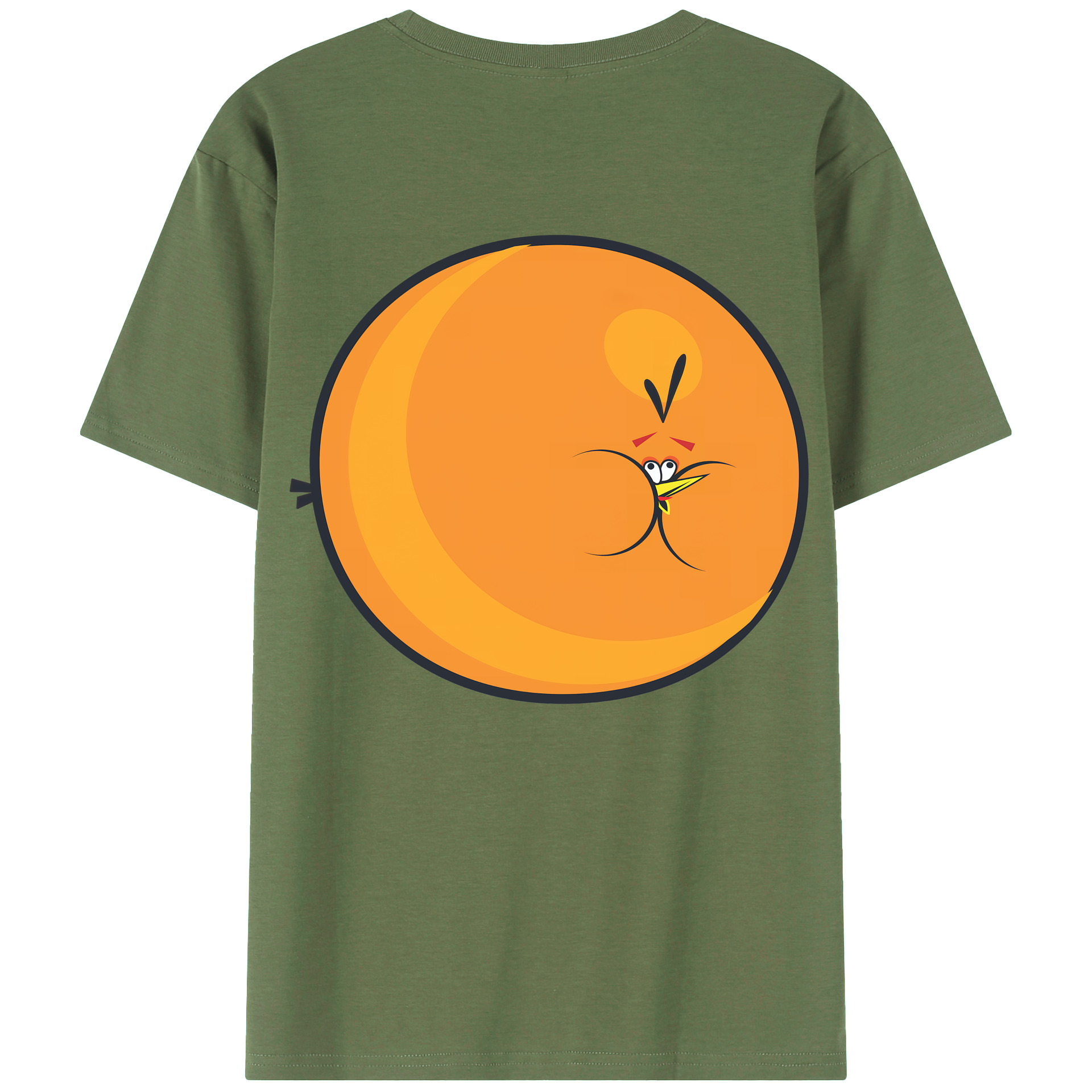 （画像用） Angry Birds アングリーバード 綿100％ メンズ半袖Tシャツ（バックプリント） 通気性